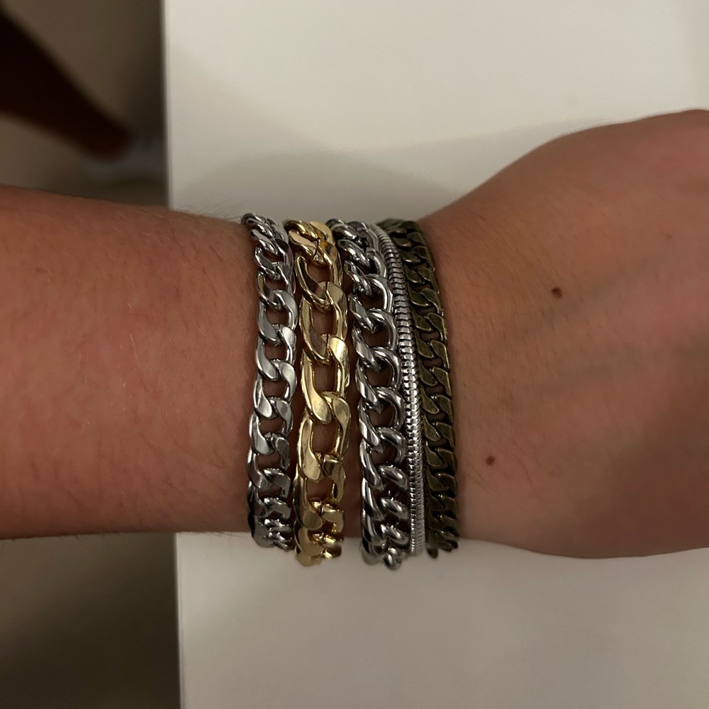 Jenny Bird Mixed Metal Chain Bracelets
